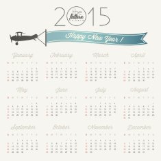 Vector abstract calendar 2015 N4