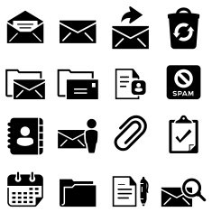 Email Icons - Black Series