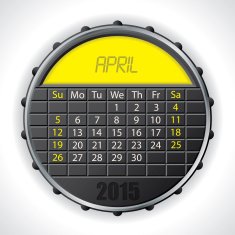 2015 april calendar with lcd display