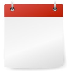 Calendar red blank N3