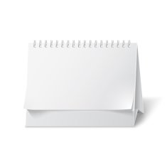 Blank paper desk calendar