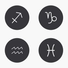 Vector modern sings of the zodiac icons set N8