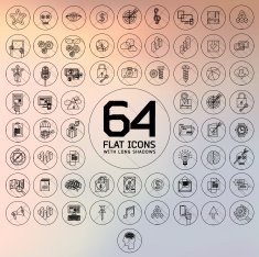 modern thin line icons for web and mobile N29