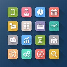 Business flat icons N7