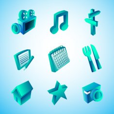 Icon in perspective design