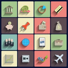 Office and Business Vector Flat Icons