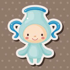 Constellation Aquarius theme elements N8