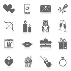 Romantic Icon Set