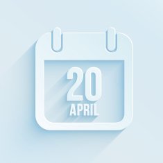 Vector calendar apps icon 20 april 2014 Easter day