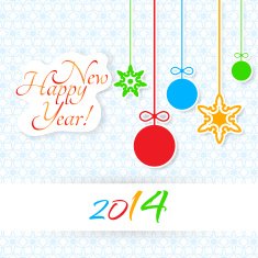 Happy New Year lettering Greeting Card