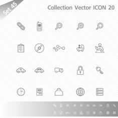 Collection icons Gray Set 45