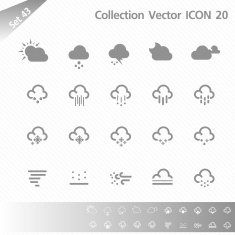 Collection icons Gray Set 43