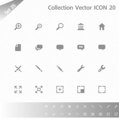 Collection icons Gray Set 35