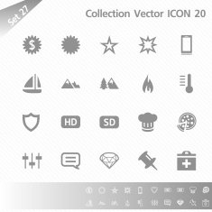Collection icons Gray Set 27