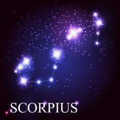 Scorpius zodiac sign of the beautiful bright stars
