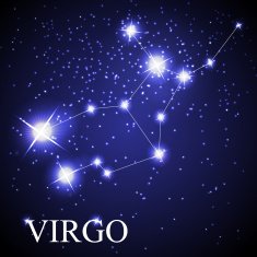Virgo zodiac sign of the beautiful bright stars