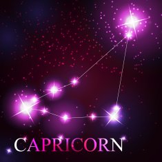 Capricorn zodiac sign of the beautiful bright stars
