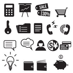 Business icons set vector format