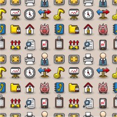 Seamless web icons pattern Vector illustration N3