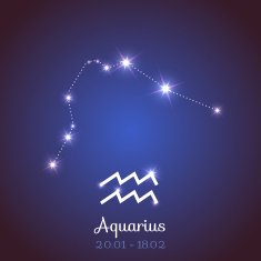 Vector zodiac horoscope - Aquarius
