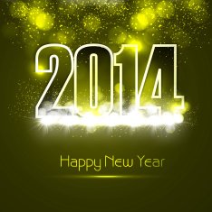 Happy new year 2014 vector celebration colorful background illustration