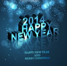 Celebration colorful happy new year shiny text design vector