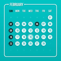 February calendar design