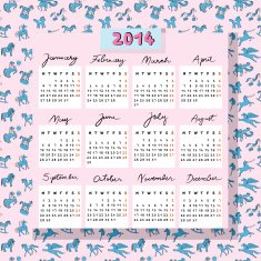 Horse calendar 2014 with toys