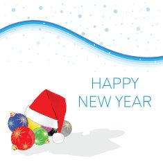 happy new year color vector illustration