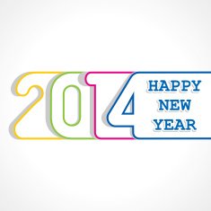 creative happy new year 2014 design