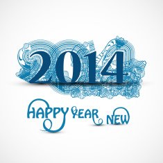 Happy new Year celebration 2014 beautiful stylish design