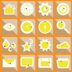 Design useful web icons on button