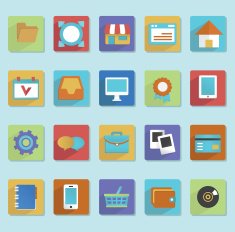 Flat icons for web design - part 1