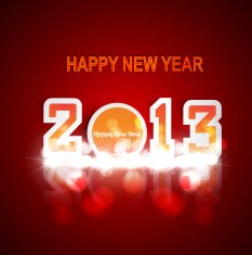 new year circle celebration colorful design