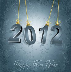 New Year's background with the numbers 2012