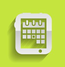 Calendar icon modern flat design