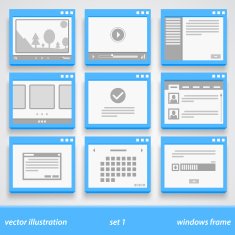 Flat windows frame set 1