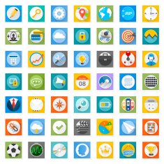 Set flat frame icons