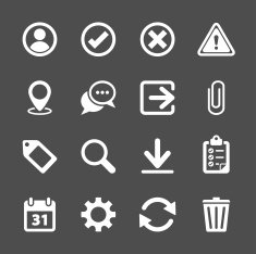 toolbar icon set vector eps10 N2