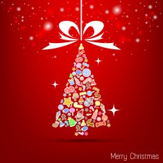 Vector christmas tree icon N3