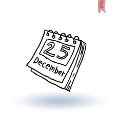 Paper december calender vector illustration N2