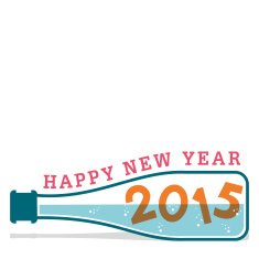 creative new year 2015 greeting design