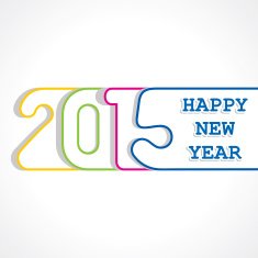 creative happy new year 2015 design stock vector