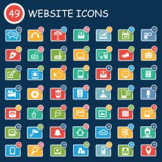 Web Website icons icons clean vector