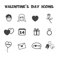 valentine's day icons