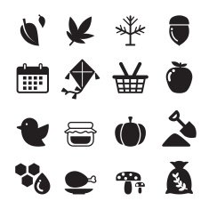 Autumn icon set