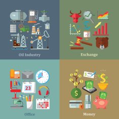 Oil industry exchange office money