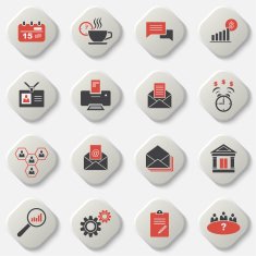 Set of universal office and organizational icons N4