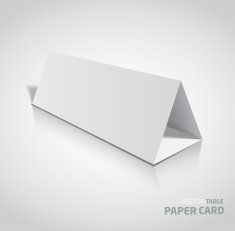 3d table paper card isolated on a grey background N5