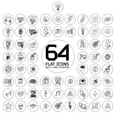modern thin line icons for web and mobile N31